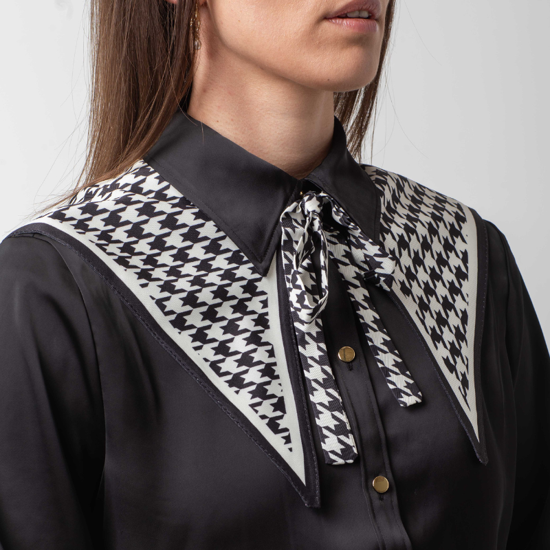 SHAWL COLLAR - MIDNIGHT PLAID
