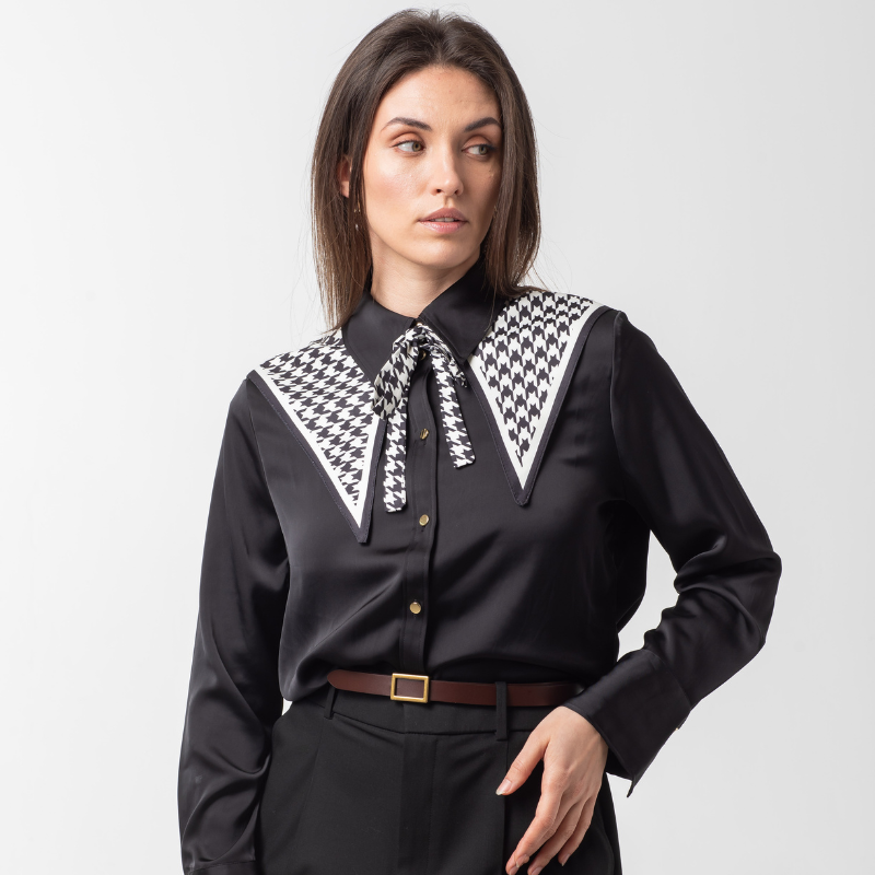 SHAWL COLLAR - MIDNIGHT PLAID