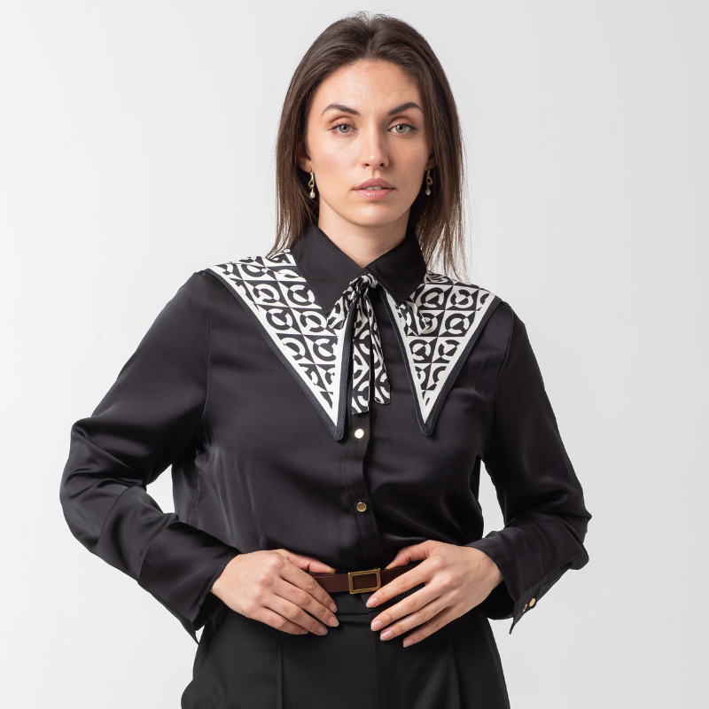 SHAWL COLLAR - BLACK ECLIPSE