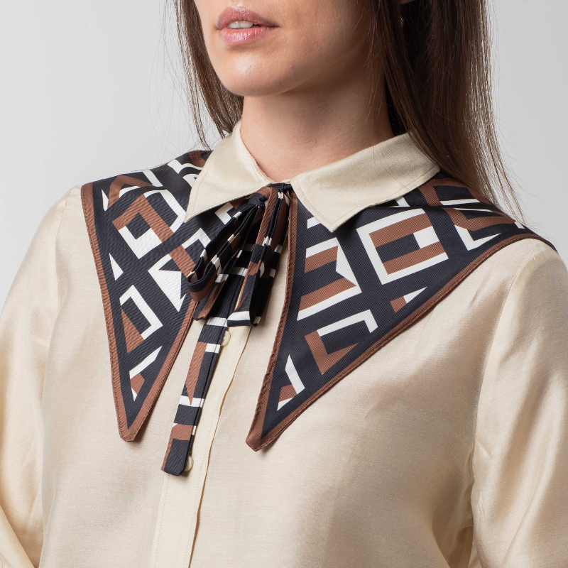 SHAWL COLLAR - CHESTNUT
