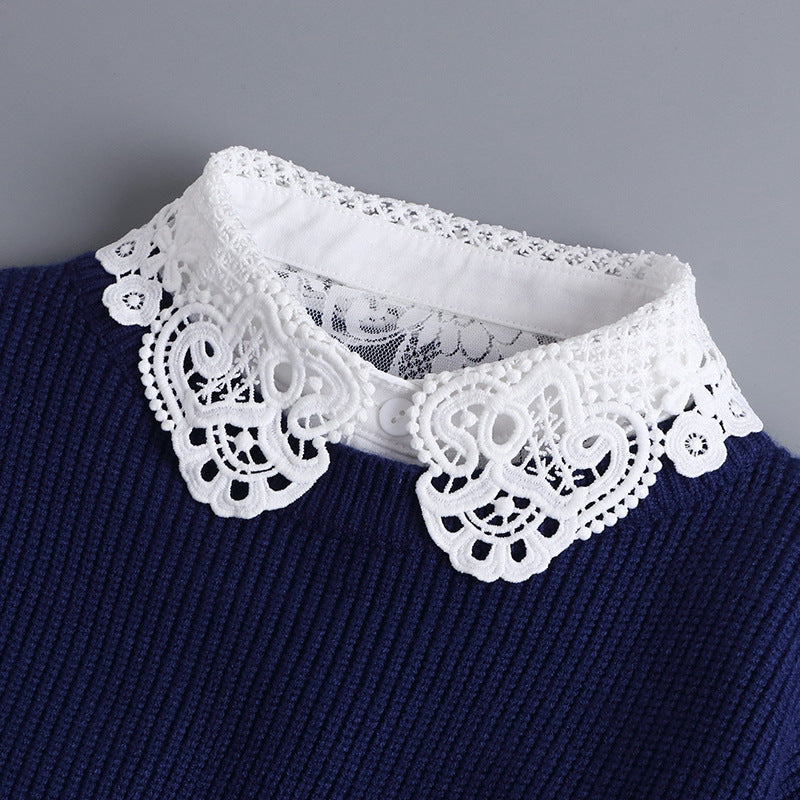 VIOLET CROCHET LACE FAUX COLLAR